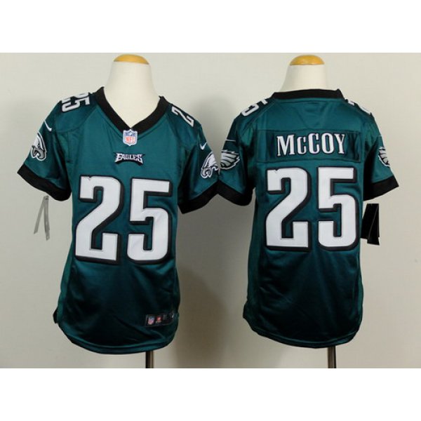 Nike Philadelphia Eagles #25 LeSean McCoy Dark Green Game Kids Jersey
