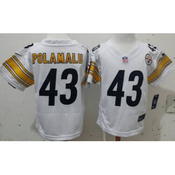 Nike Pittsburgh Steelers #43 Troy Polamalu White Toddlers Jersey