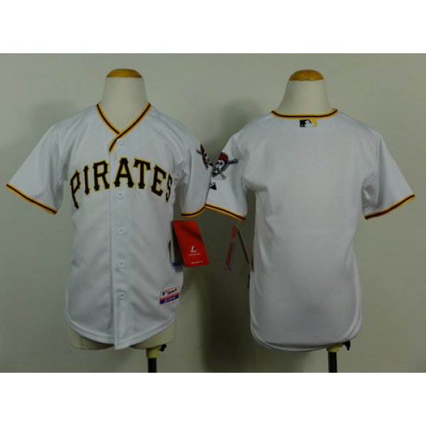 Pittsburgh Pirates Blank White Kids Jersey