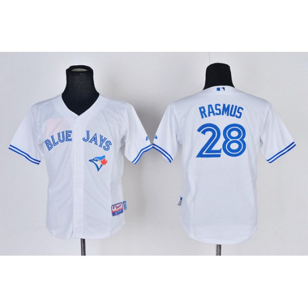 Toronto Blue Jays #28 Colby Rasmus White Kids Jersey