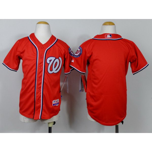 Washington Nationals Blank Red Kids Jersey