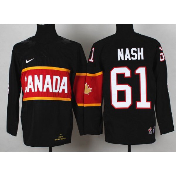 2014 Olympics Canada #61 Rick Nash Black Kids Jersey