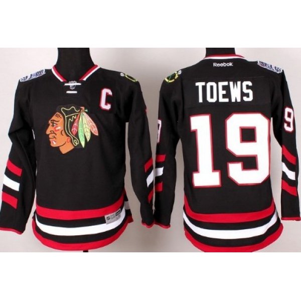 Chicago Blackhawks #19 Jonathan Toews 2014 Stadium Series Black Kids Jersey