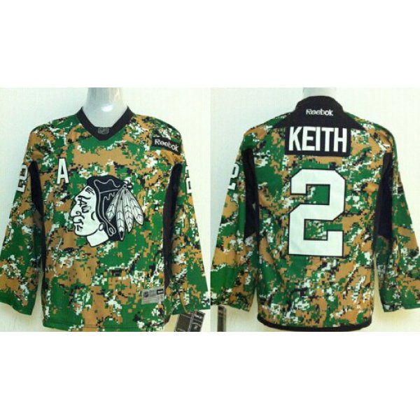 Chicago Blackhawks #2 Duncan Keith 2014 Camo Kids Jersey