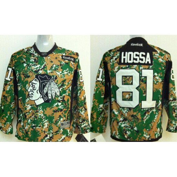 Chicago Blackhawks #81 Marian Hossa 2014 Camo Kids Jersey