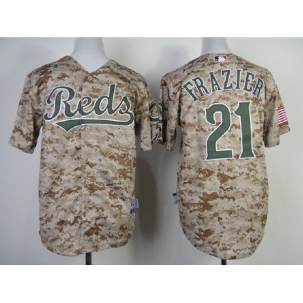 Cincinnati Reds #21 Todd Frazier 2014 Camo Kids Jersey