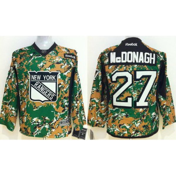 New York Rangers #27 Ryan Mcdonagh 2014 Camo Kids Jersey