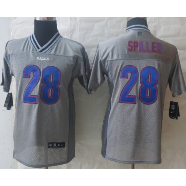 Nike Buffalo Bills #28 C.J. Spiller 2013 Gray Vapor Kids Jersey
