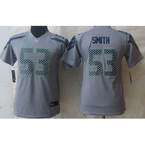 Nike Seattle Seahawks #53 Malcolm Smith Gray Limited Kids Jersey