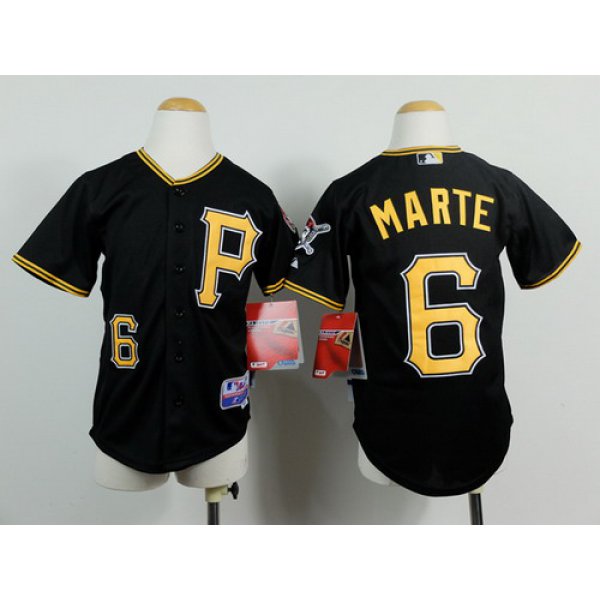 Pittsburgh Pirates #6 Starling Marte Black Kids Jersey