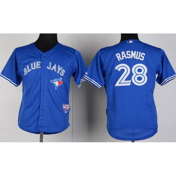 Toronto Blue Jays #28 Colby Rasmus Blue Kids Jersey