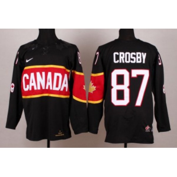 2014 Olympics Canada #87 Sidney Crosby Black Kids Jersey