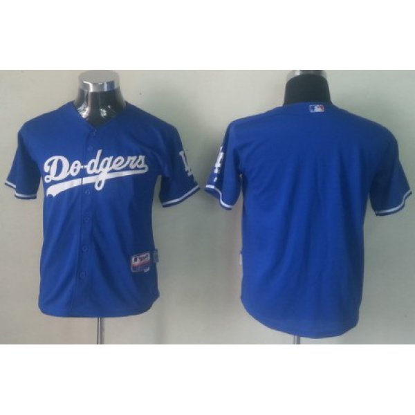 Los Angeles Dodgers Blank Blue Kids Jersey