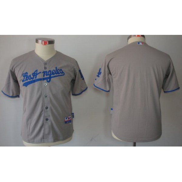 Los Angeles Dodgers Blank Gray Kids Jersey