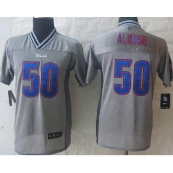 Nike Buffalo Bills #50 Kiko Alonso 2013 Gray Vapor Kids Jersey