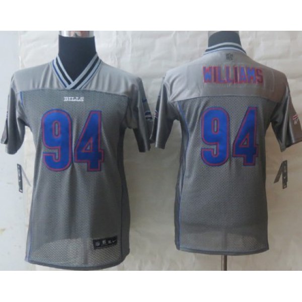 Nike Buffalo Bills #94 Mario Williams 2013 Gray Vapor Kids Jersey