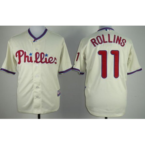 Philadelphia Phillies #11 Jimmy Rollins Gray Kids Jersey