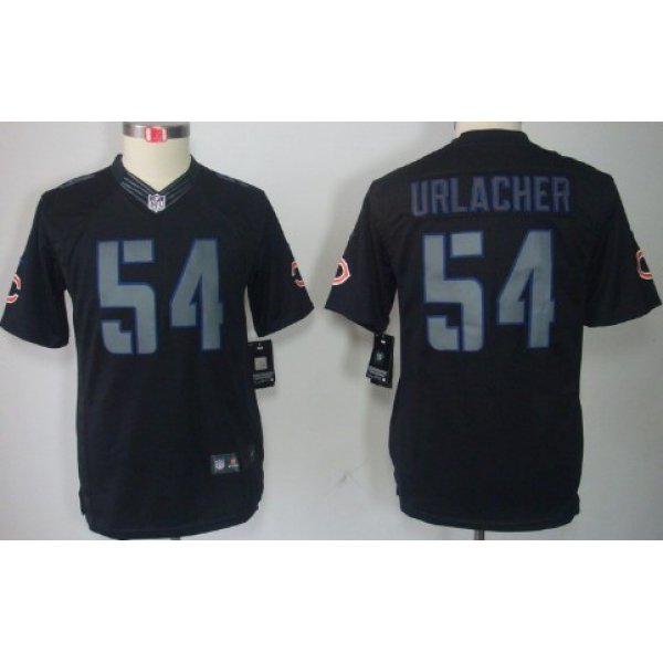 Nike Chicago Bears #54 Brian Urlacher Black Impact Limited Kids Jersey