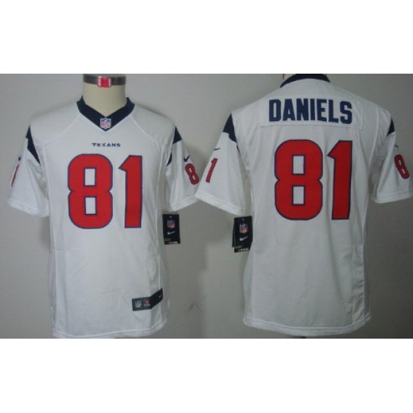 Nike Houston Texans #81 Owen Daniels White Limited Kids Jersey