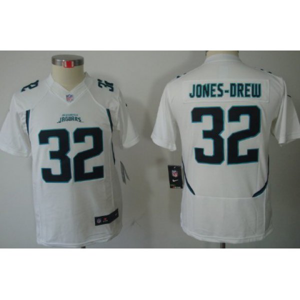 Nike Jacksonville Jaguars #32 Maurice Jones-Drew White Limited Kids Jersey