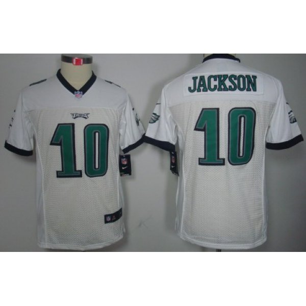 Nike Philadelphia Eagles #10 DeSean Jackson White Limited Kids Jersey