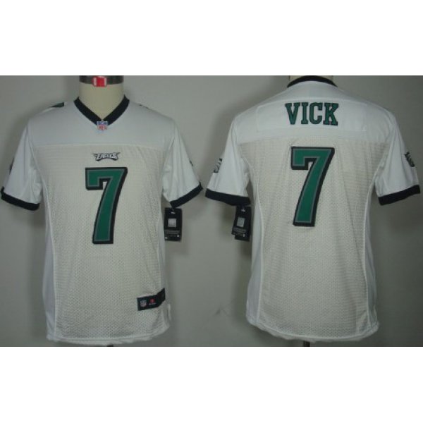 Nike Philadelphia Eagles #7 Michael Vick White Limited Kids Jersey