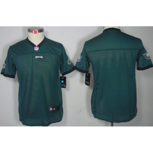 Nike Philadelphia Eagles Blank Dark Green Limited Kids Jersey