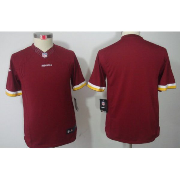 Nike Washington Redskins Blank Red Limited Kids Jersey