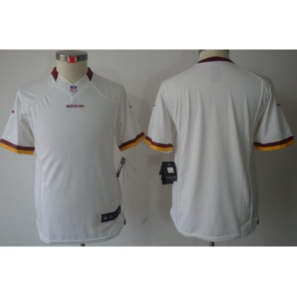 Nike Washington Redskins Blank White Limited Kids Jersey