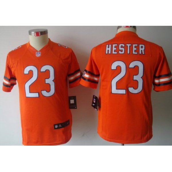 Nike Chicago Bears #23 Devin Hester Orange Limited Kids Jersey