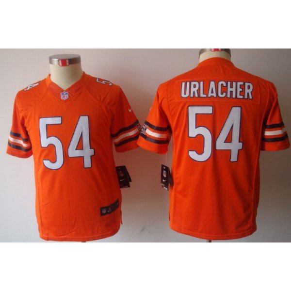 Nike Chicago Bears #54 Brian Urlacher Orange Limited Kids Jersey