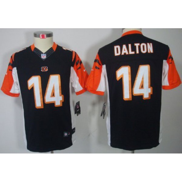 Nike Cincinnati Bengals #14 Andy Dalton Black Limited Kids Jersey