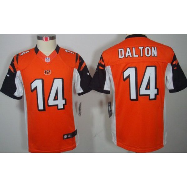 Nike Cincinnati Bengals #14 Andy Dalton Orange Limited Kids Jersey