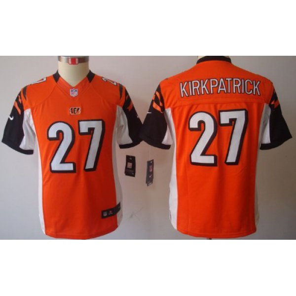 Nike Cincinnati Bengals #27 Dre Kirkpatrick Orange Limited Kids Jersey