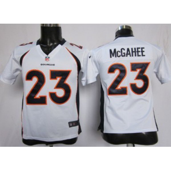 Nike Denver Broncos #23 Willis McGahee White Game Kids Jersey