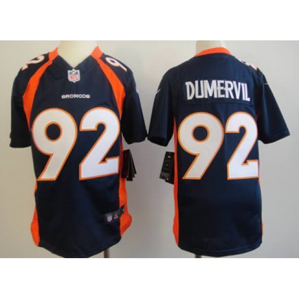 Nike Denver Broncos #92 Elvis Dumervil Blue Game Kids Jersey