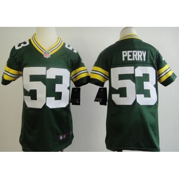 Nike Green Bay Packers #53 Nick Perry Green Game Kids Jersey