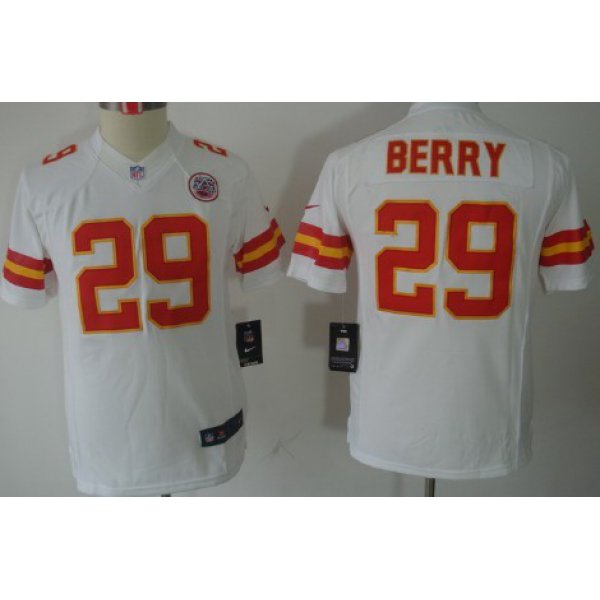 Nike Kansas City Chiefs #29 Eric Berry White Limited Kids Jersey