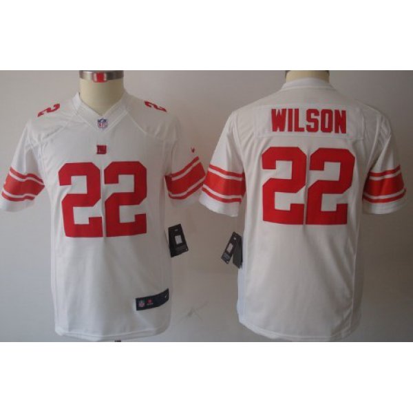 Nike New York Giants #22 David Wilson White Limited Kids Jersey