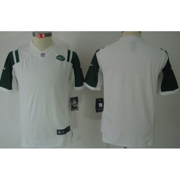 Nike New York Jets Blank White Limited Kids Jersey