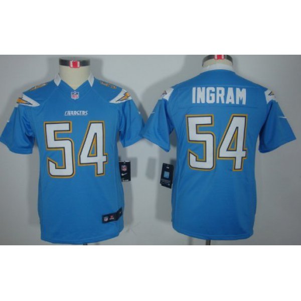 Nike San Diego Chargers #54 Melvin Ingram Light Blue Limited Kids Jersey