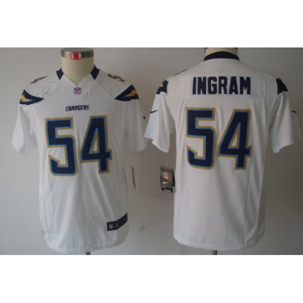 Nike San Diego Chargers #54 Melvin Ingram White Limited Kids Jersey