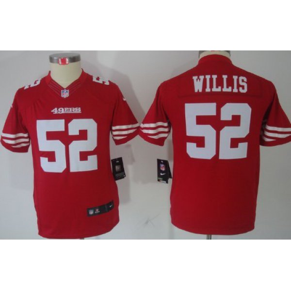 Nike San Francisco 49ers #52 Patrick Willis Red Limited Kids Jersey