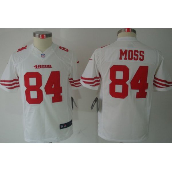 Nike San Francisco 49ers #84 Randy Moss White Limited Kids Jersey