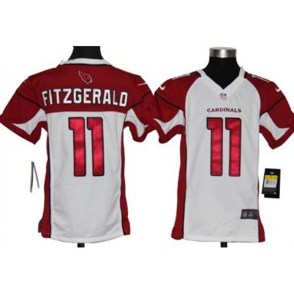 Nike Arizona Cardinals #11 Larry Fitzgerald White Game Kids Jersey