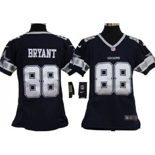 Nike Dallas Cowboys #88 Dez Bryant Blue Game Kids Jersey