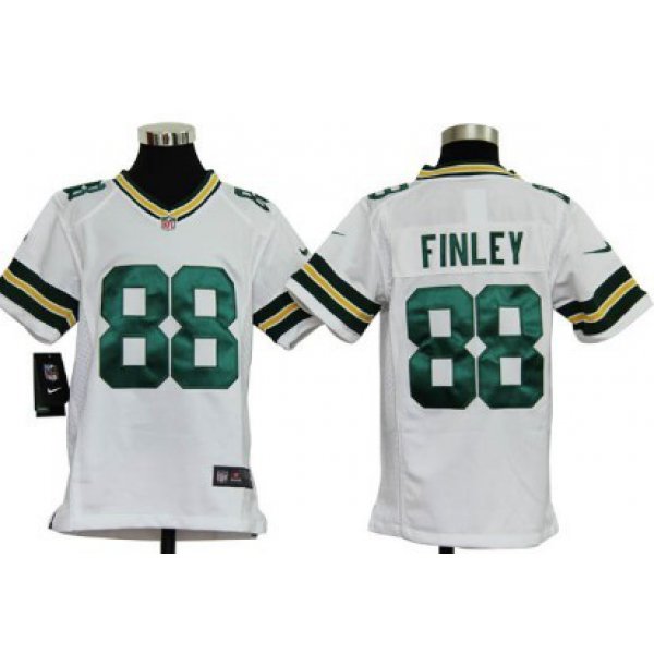Nike Green Bay Packers #88 Jermichael Finley White Game Kids Jersey
