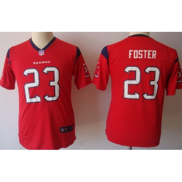 Nike Houston Texans #23 Arian Foster Red Game Kids Jersey