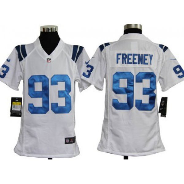 Nike Indianapolis Colts #93 Dwight Freeney White Game Kids Jersey