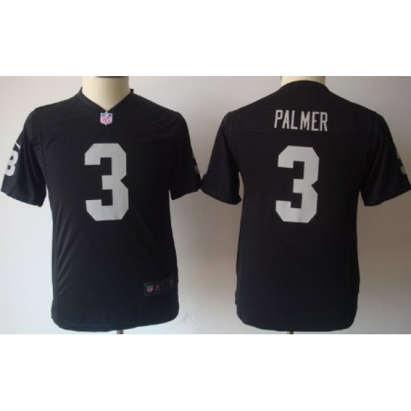 Nike Oakland Raiders #3 Carson Palmer Black Game Kids Jersey